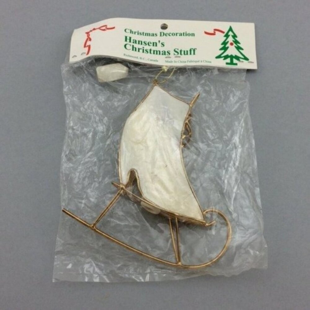 Shell Figure Skate Christmas Ornament Fits Over Bulb Cover Old Fashioned